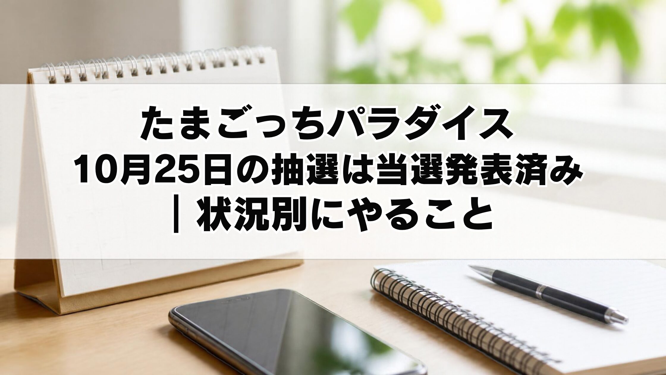 たまごっちパラダイス10月25日の抽選は当選発表済み｜状況別にやること