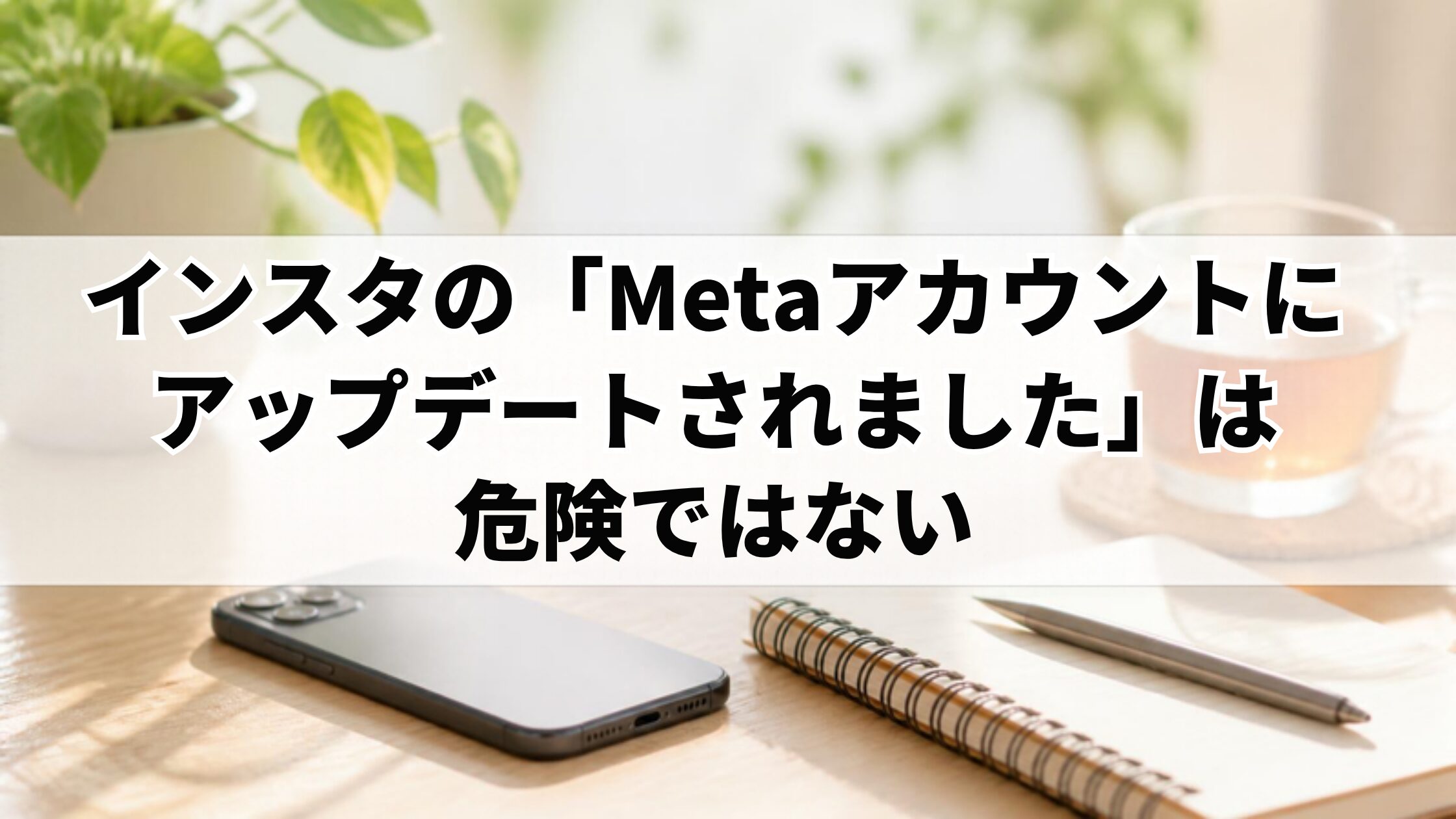 インスタの「Metaアカウントにアップデートされました」は危険ではない