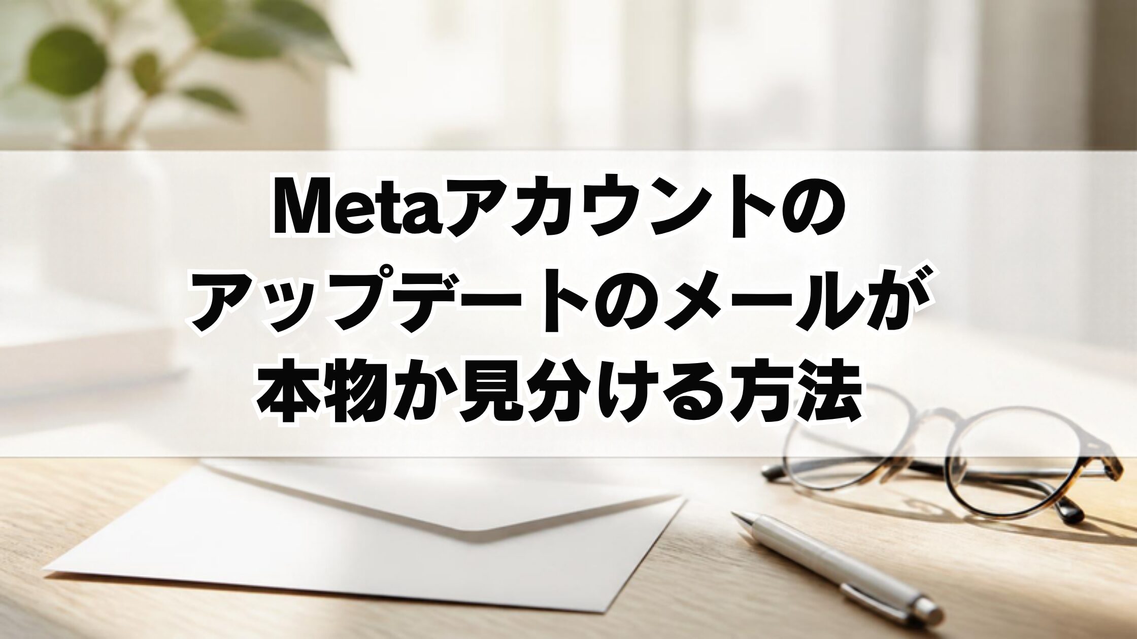 Metaアカウントのアップデートのメールが本物か見分ける方法