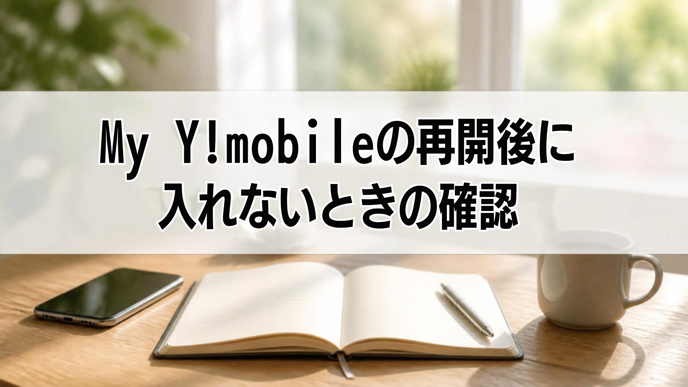 My Y!mobileの再開後に入れないときの確認