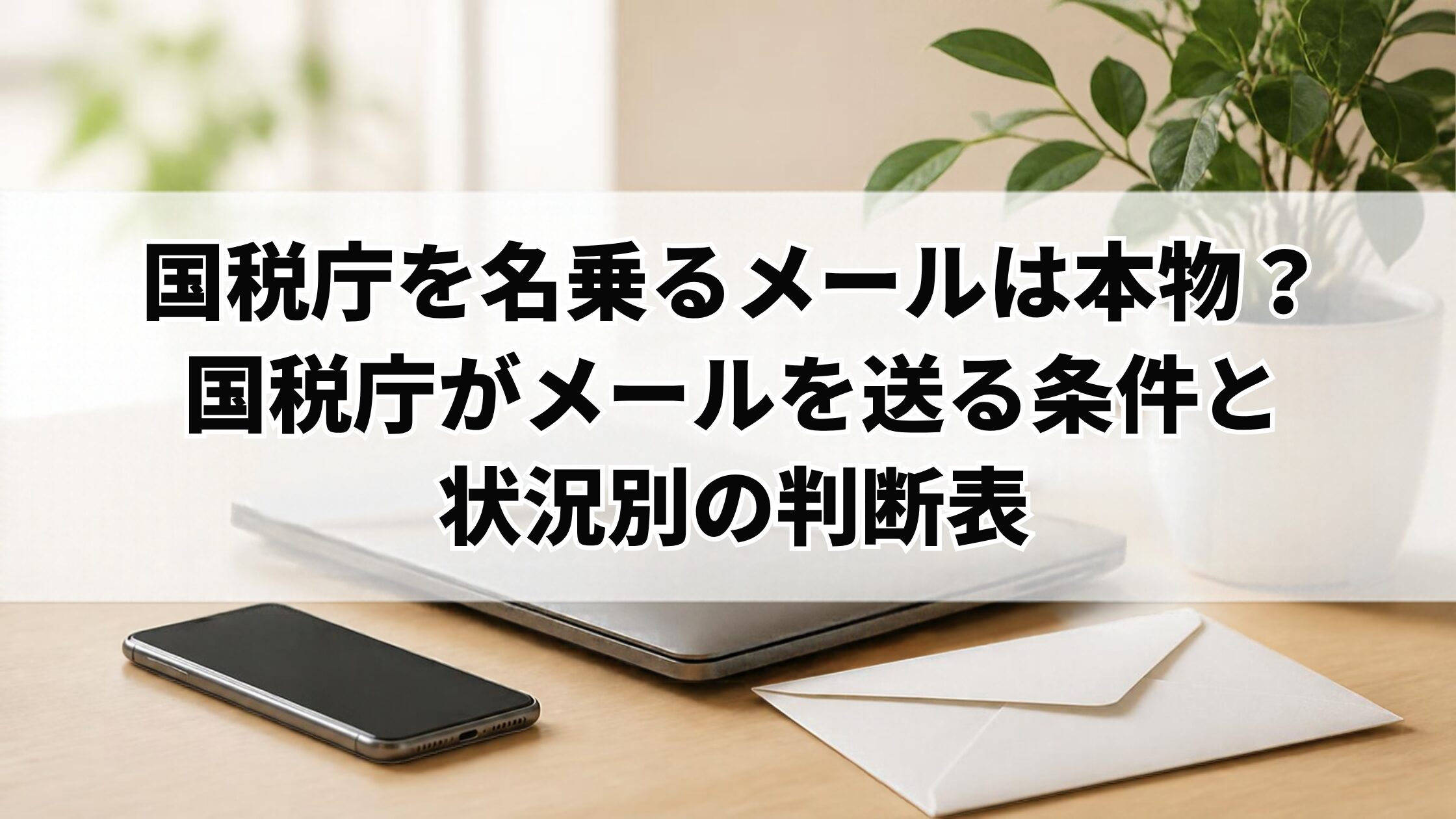 国税庁を名乗るメールは本物？国税庁がメールを送る条件と状況別の判断表
