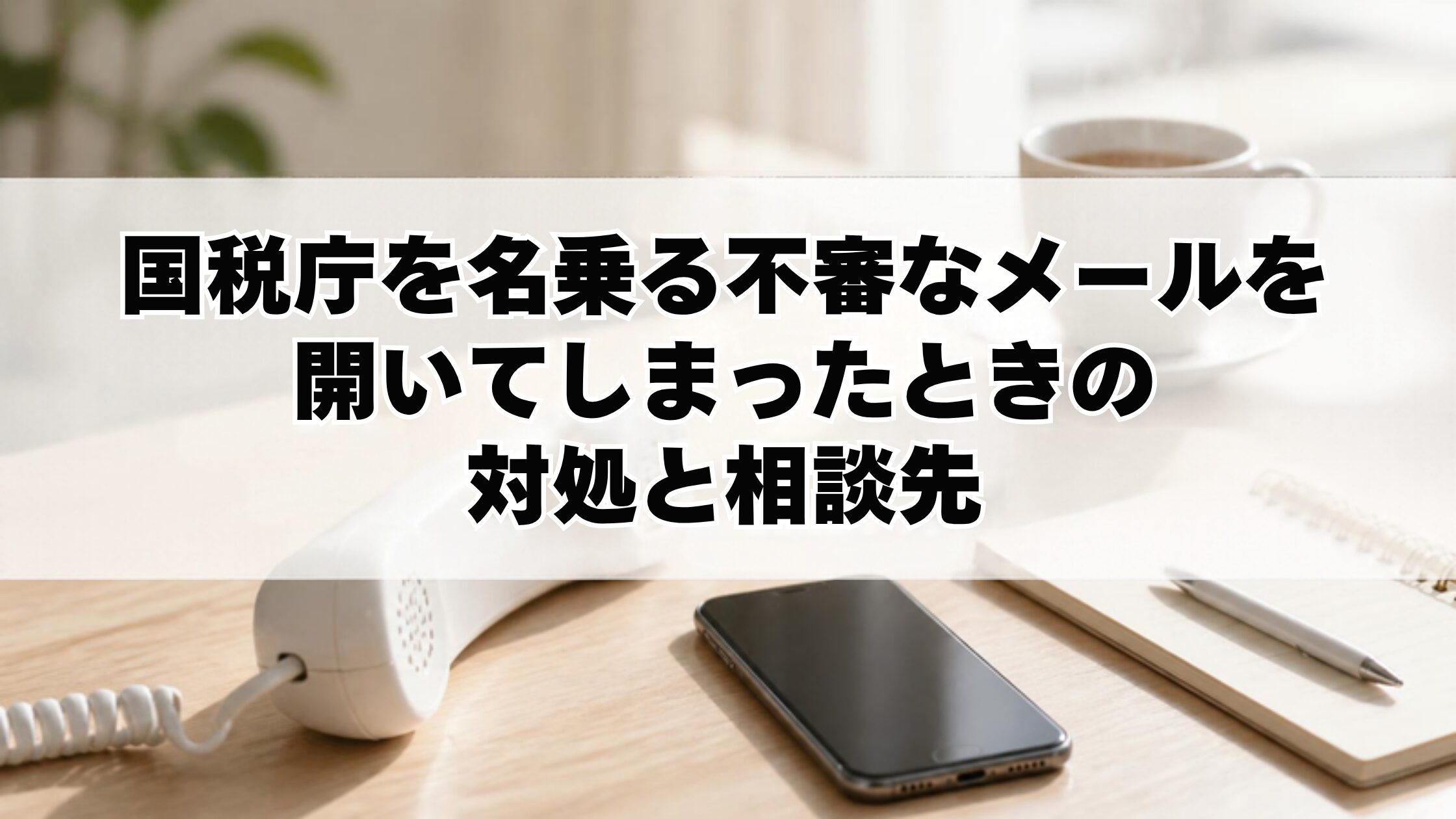 国税庁を名乗る不審なメールを開いてしまったときの対処と相談先