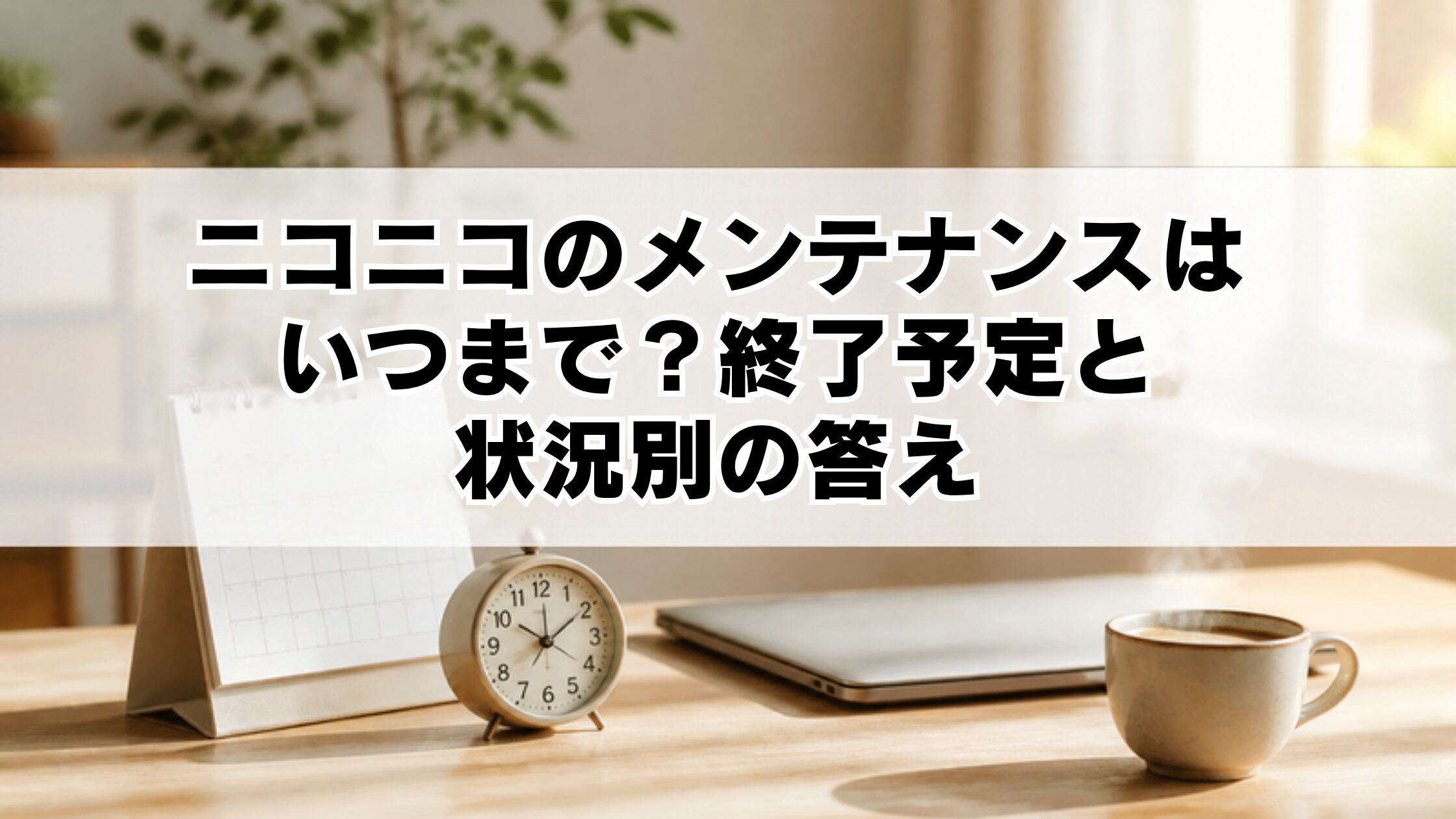 ニコニコのメンテナンスはいつまで?終了予定と状況別の答え