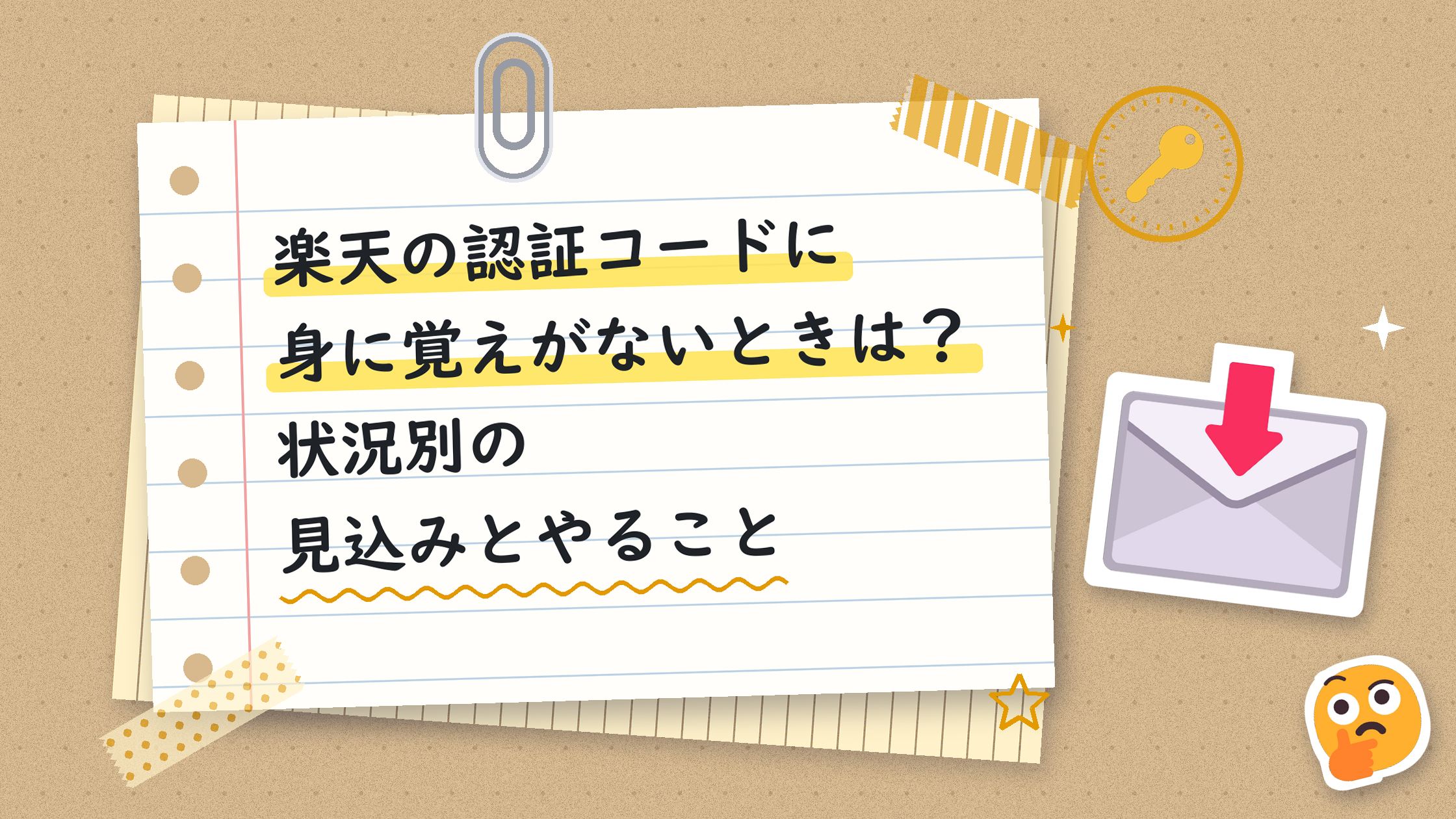 楽天の認証コードに身に覚えがないときは？状況別の見込みとやること