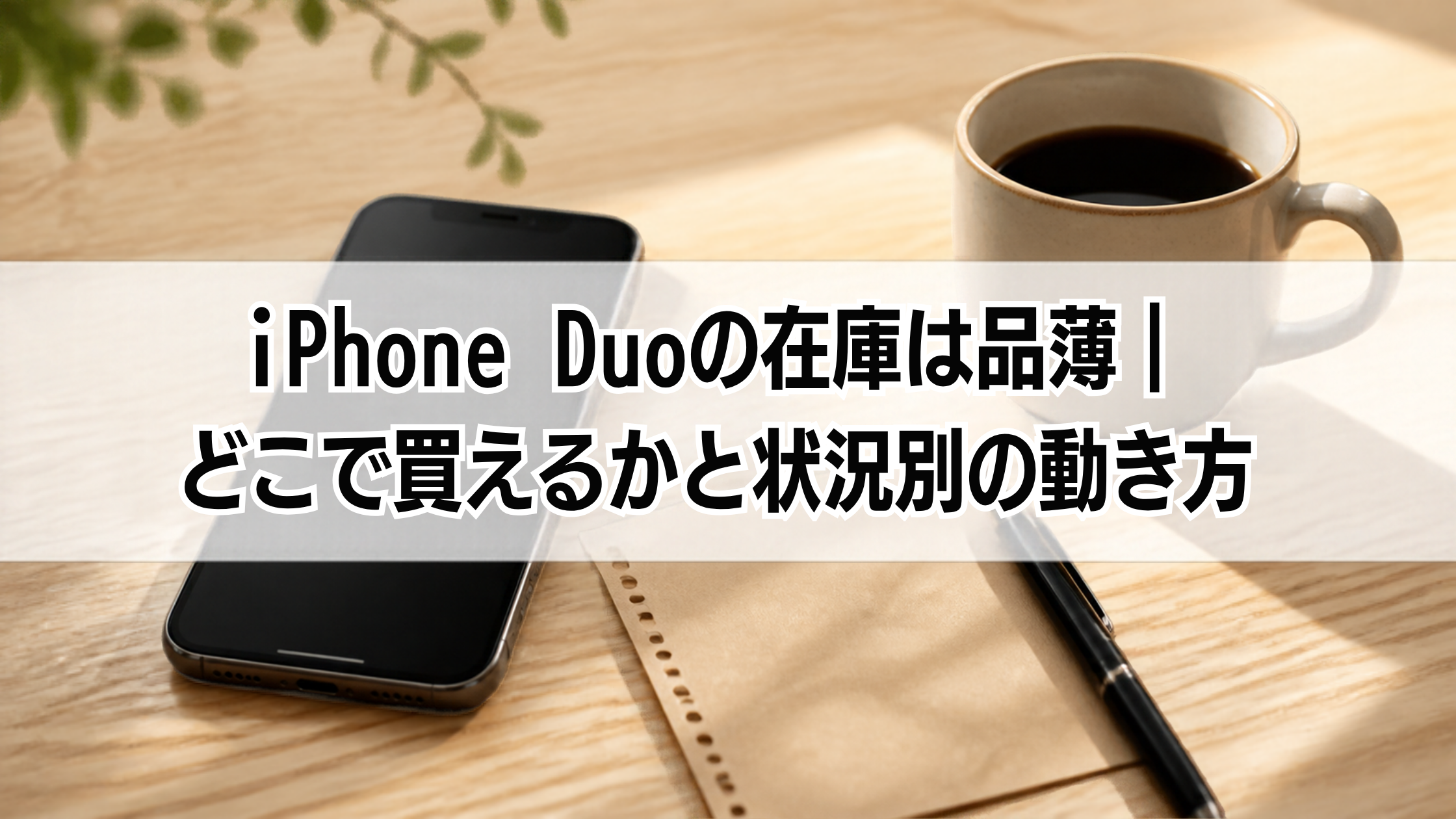 iPhone Duoの在庫は品薄｜どこで買えるかと状況別の動き方