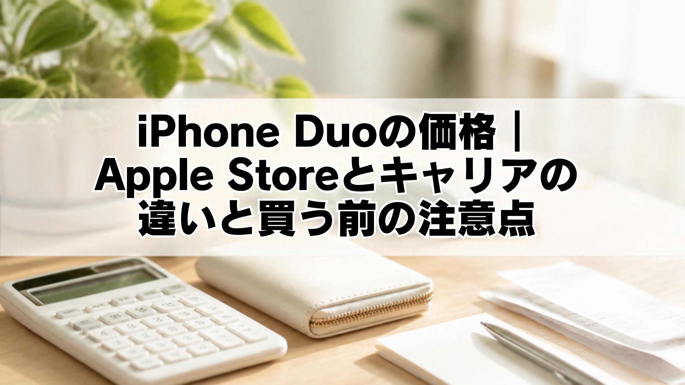 iPhone Duoの価格｜Apple Storeとキャリアの違いと買う前の注意点