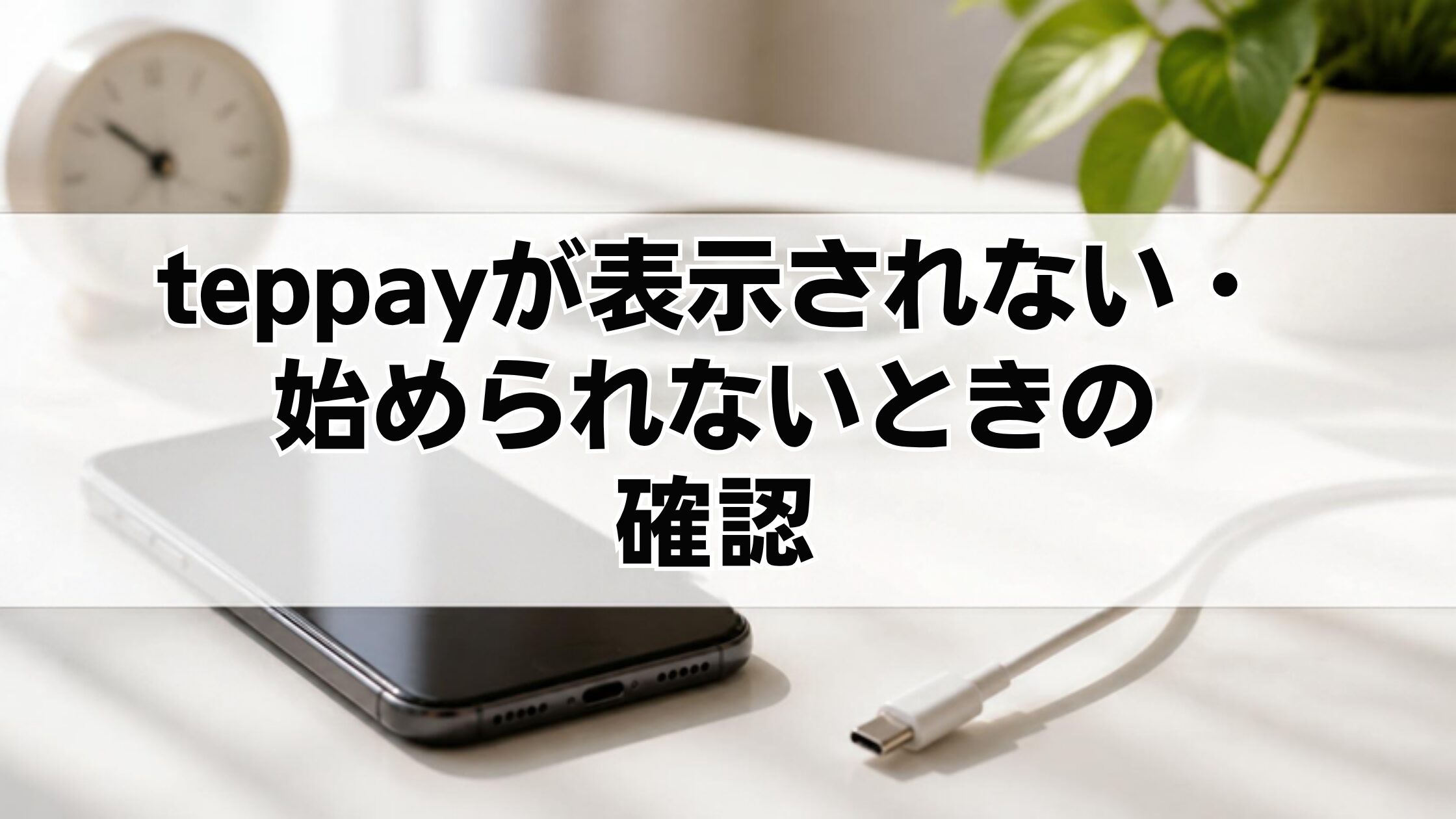 teppayが表示されない・始められないときの確認
