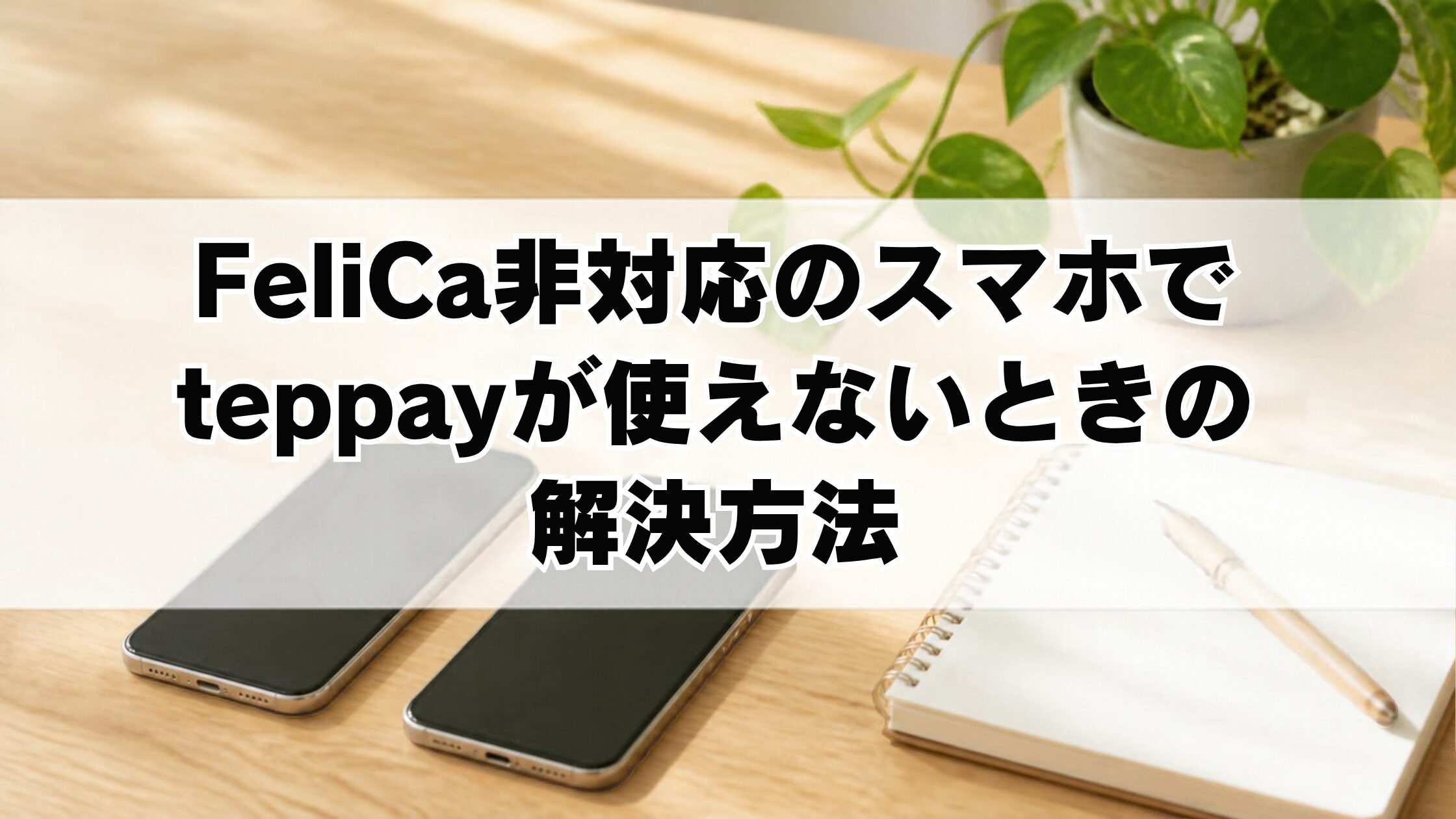 FeliCa非対応のスマホでteppayが使えないときの解決方法