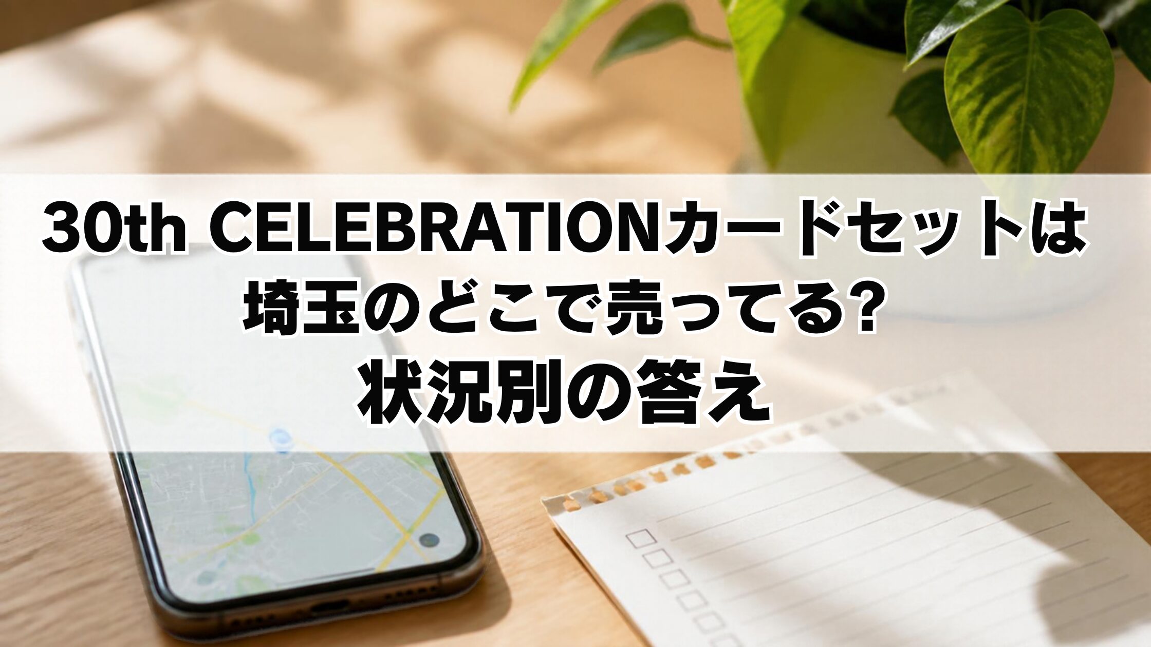 30th CELEBRATIONカードセットは埼玉のどこで売ってる?状況別の答え
