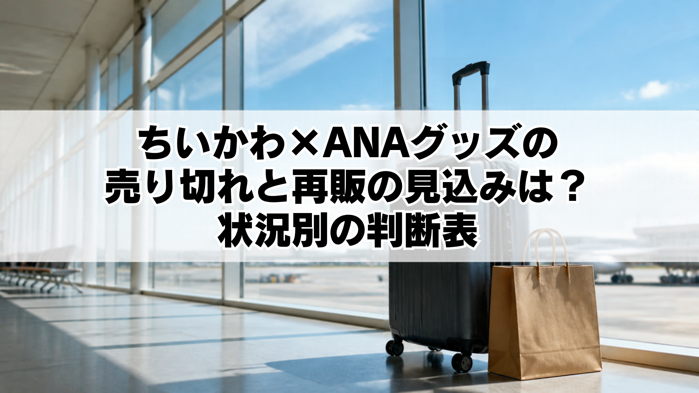 ちいかわ×ANAグッズの売り切れと再販の見込みは？状況別の判断表