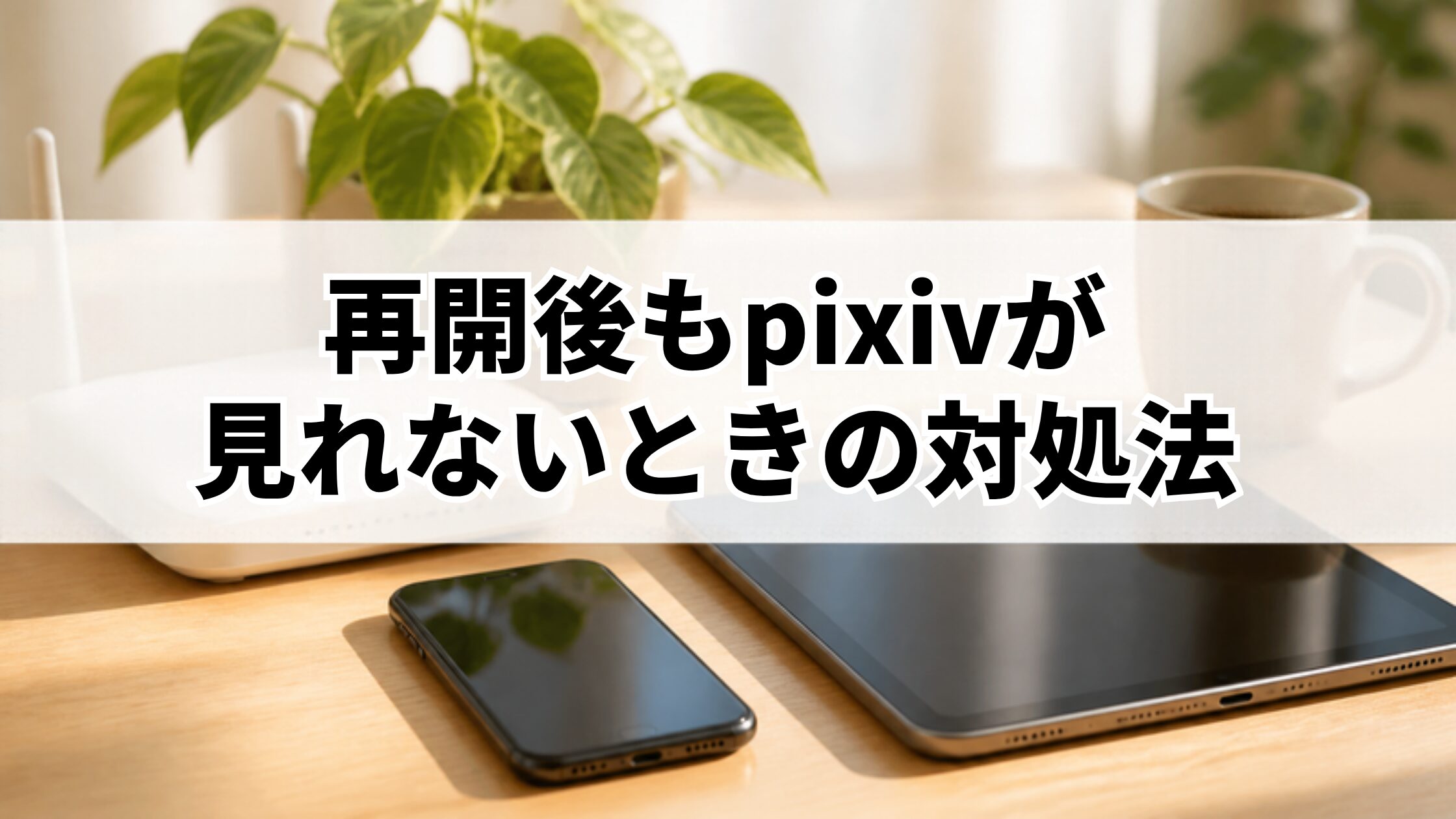 再開後もpixivが見れないときの対処法