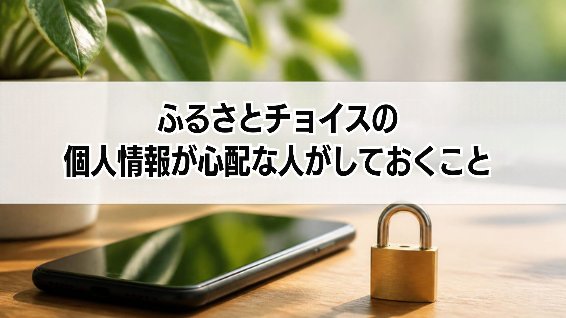 ふるさとチョイスの個人情報が心配な人がしておくこと